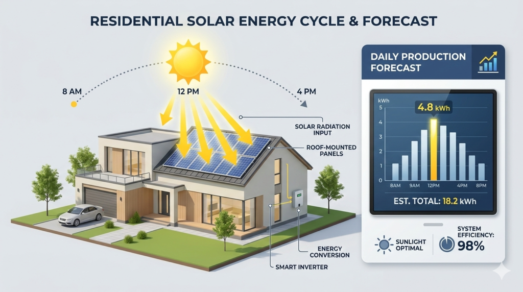 Educational box explaining the Albedo Effect and its impact on solar energy yield.