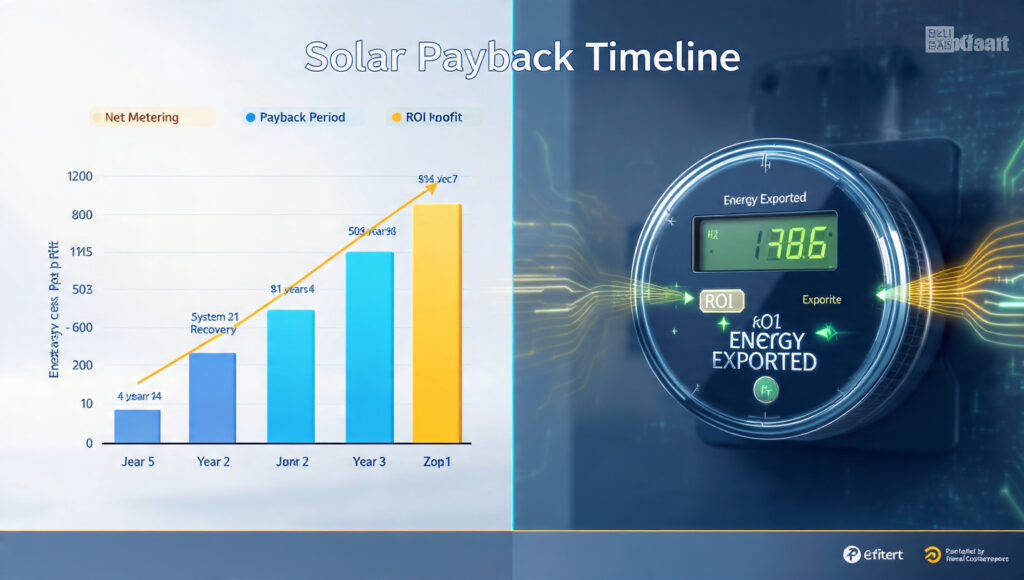 Digital-multimeter-testing-voltage-of-solar-array