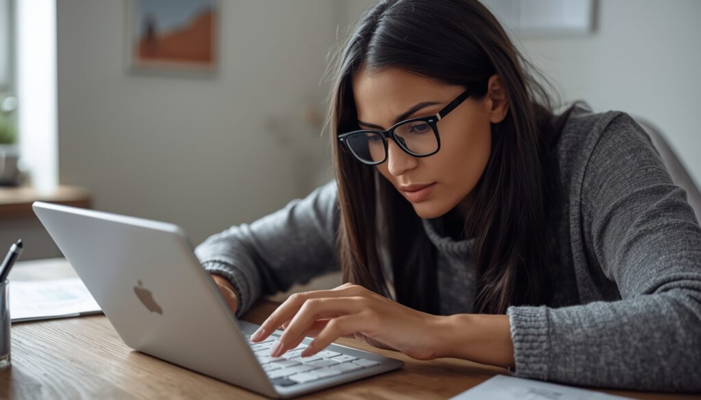 Person calculating appliance costs on a digital tablet.
