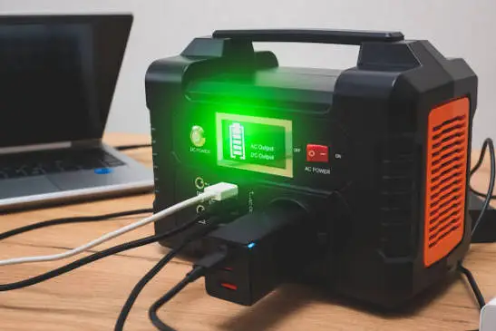 Power Station Fix display screen showing charging wattage and battery percentage